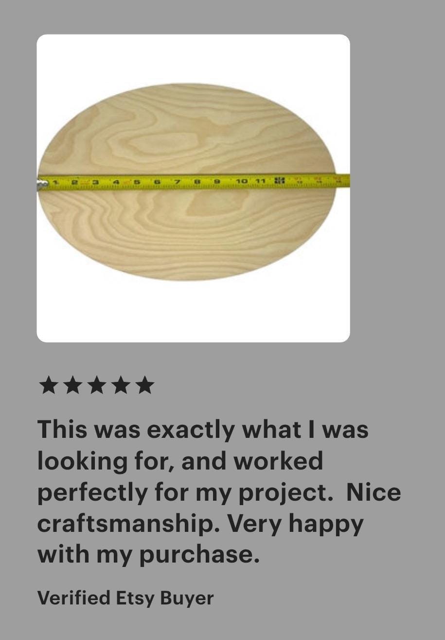 Unfinished Wood Oval Blank – Baltic Birch Craft Base for Diy Projects