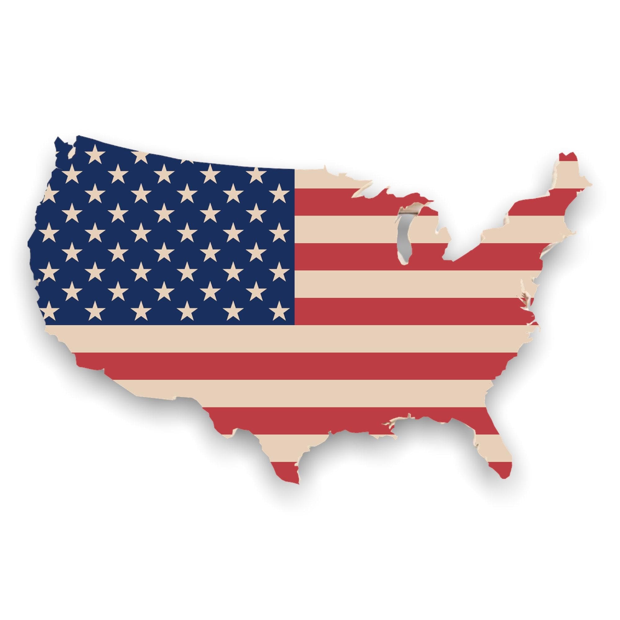 Wooden Usa Map Wall Art – Rustic Farmhouse Patriotic Display