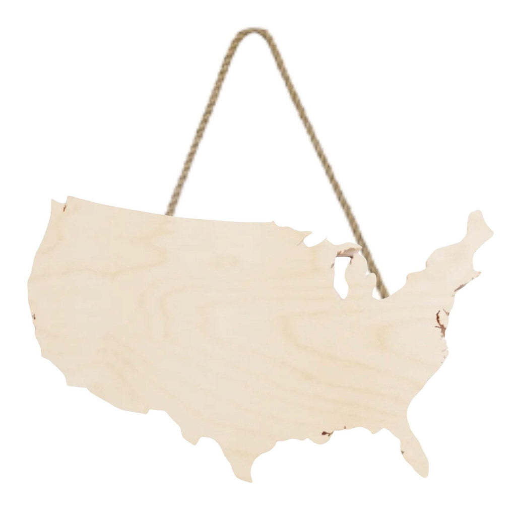 Wooden Usa Map Wall Art – Rustic Farmhouse Patriotic Display