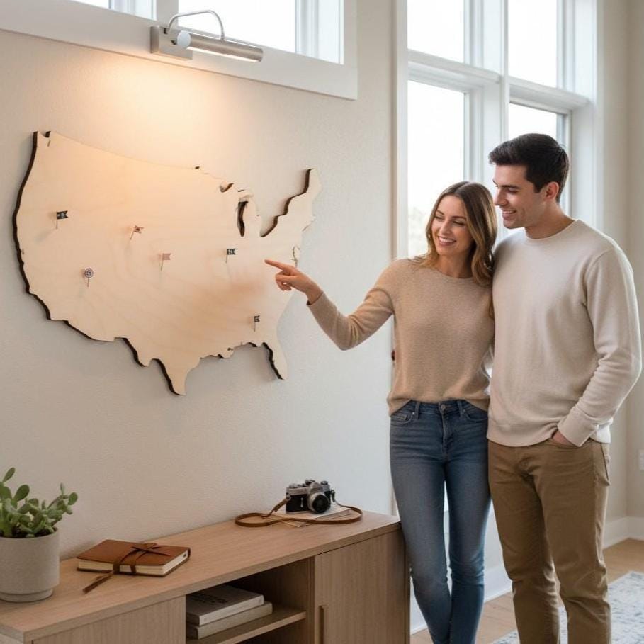 Wooden Usa Map Wall Art – Rustic Farmhouse Patriotic Display
