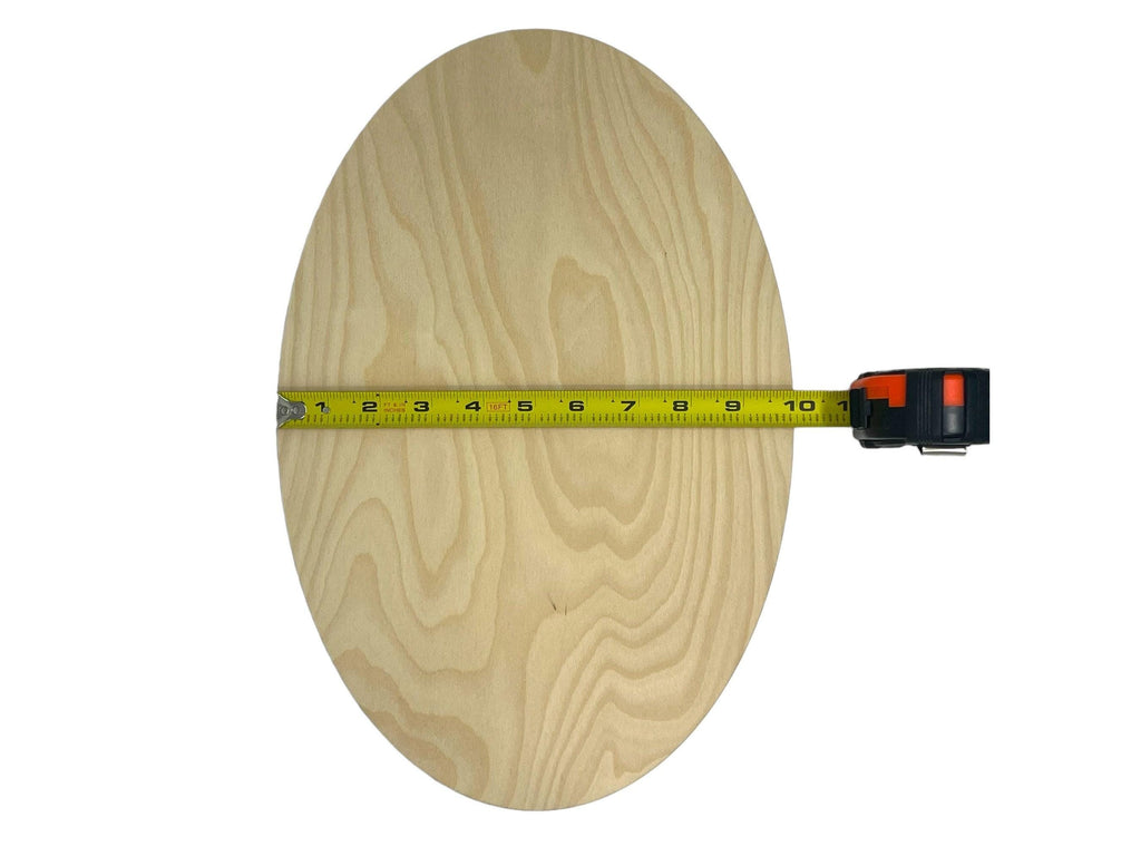 Wooden Oval Blank Base Unfinished Craft Wood Shape Baltic Birch Plywood Material Quarter Inch Thick Smooth Sanded Ready To Customize Paint Stain DIY Project Supply Wreath Base Creation Door Hanger Blank Wedding Sign Making Home Craft Accent