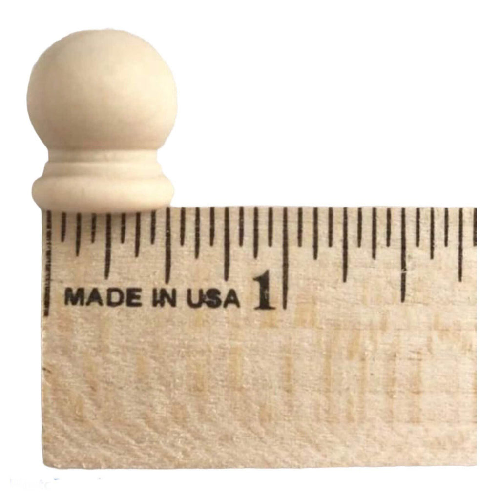 Small Wooden Finials Unfinished Wood Set Collection Round Caps Natural Material Chair Leg Toppers Curtain Rod Ends Decorative Accent Elements DIY Project Components Craft Supply Kit Customizable Design Pieces Home Decoration Accessories Jar