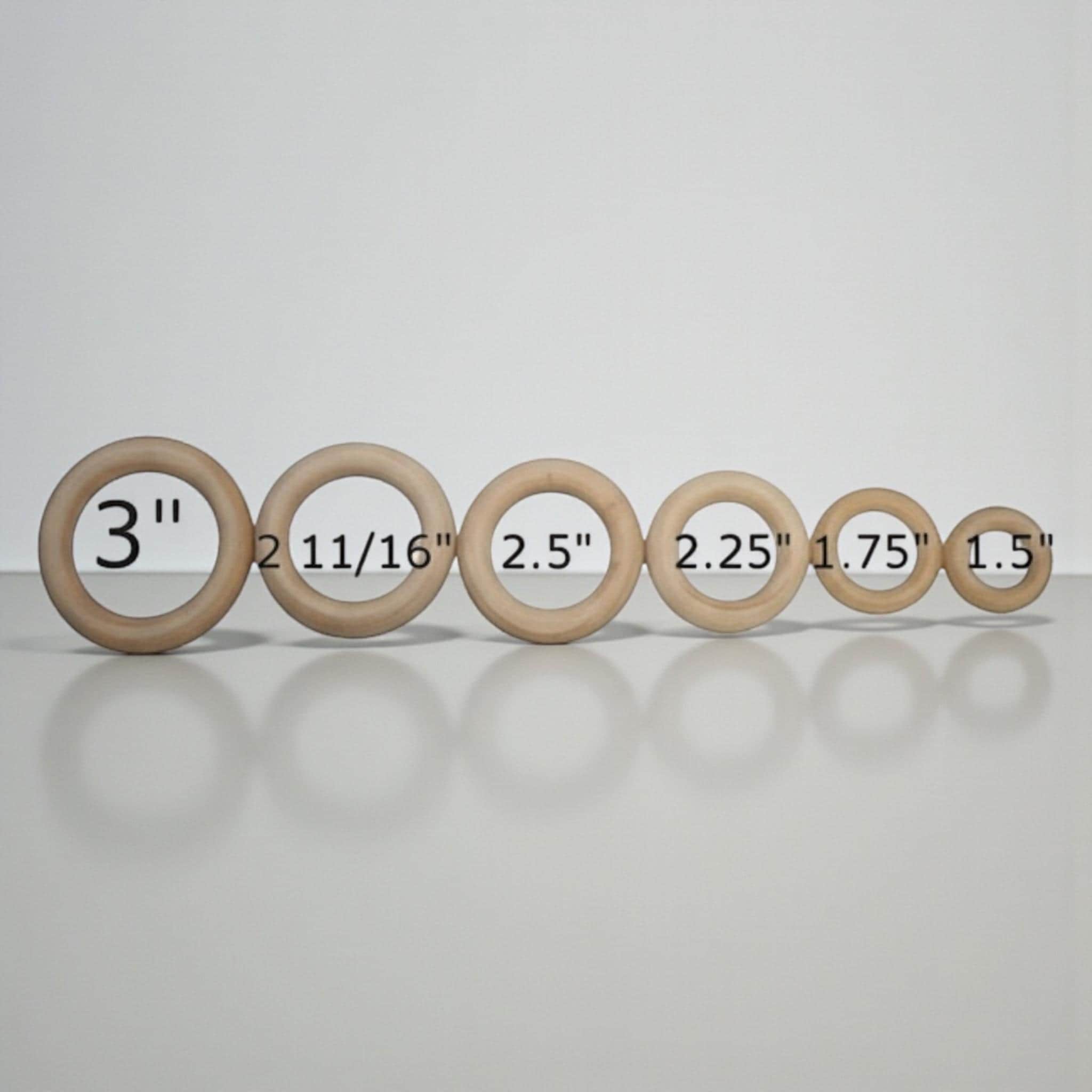 Safe Baby Teething Ring Natural Wood Toy Maple Craft Supply Chemical Free USA Made Wooden Ring Multipurpose DIY Project Material Macrame Supplies Bulk Quantity Available Smooth Finish Splinter Free Design Wedding Table Decoration Handmade