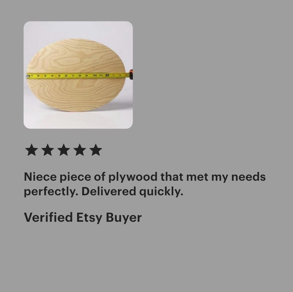 Unfinished Wood Oval Blank – Baltic Birch Craft Base for Diy Projects