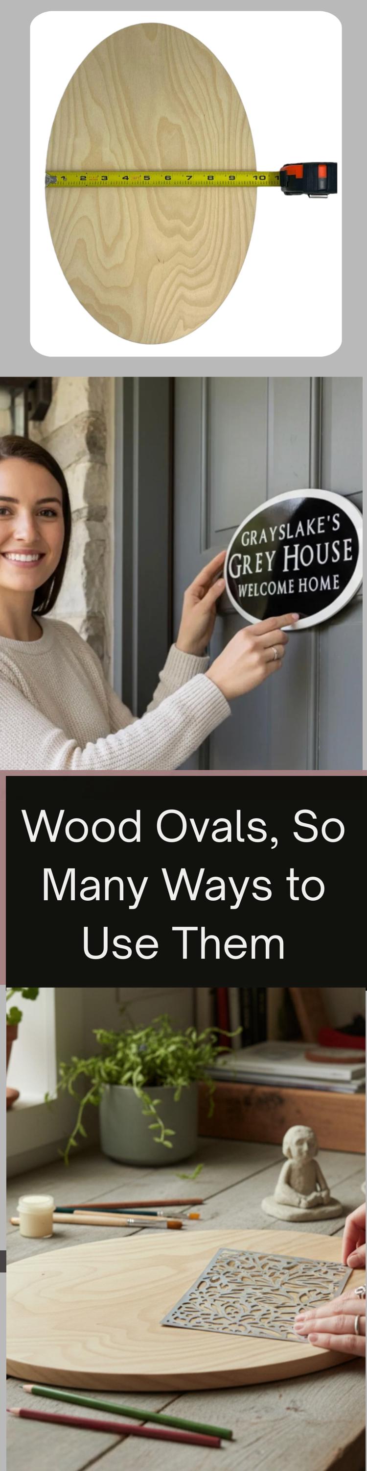 Unfinished Wood Oval Blank – Baltic Birch Craft Base for Diy Projects