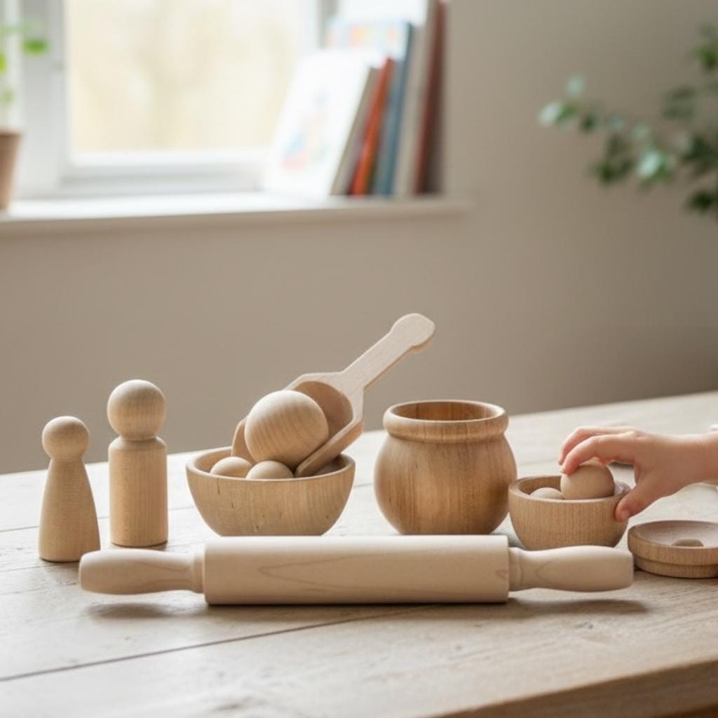 Small Wooden Bowl – Handcrafted Natural Jewelry Dish
