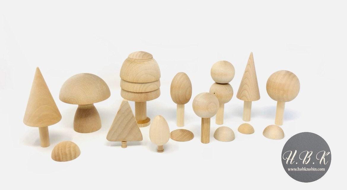Wooden Ring Cone – Unfinished Maple Waldorf Craft Jewelry Holder
