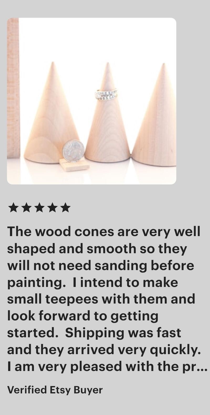 Wooden Ring Cone – Unfinished Maple Waldorf Craft Jewelry Holder