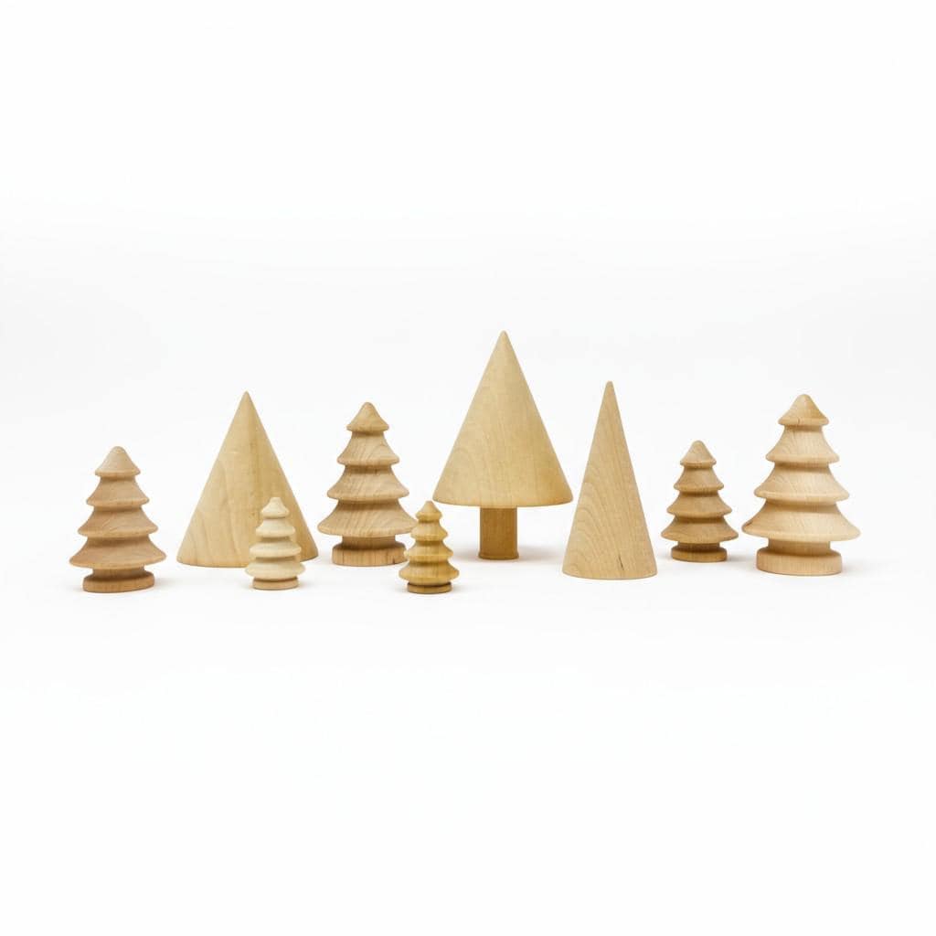 Wooden Ring Cone – Unfinished Maple Waldorf Craft Jewelry Holder