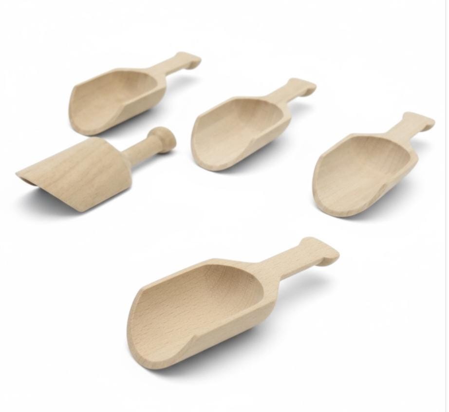 Bath Salt Scoop – Natural Wood Handcrafted Measuring Spoon