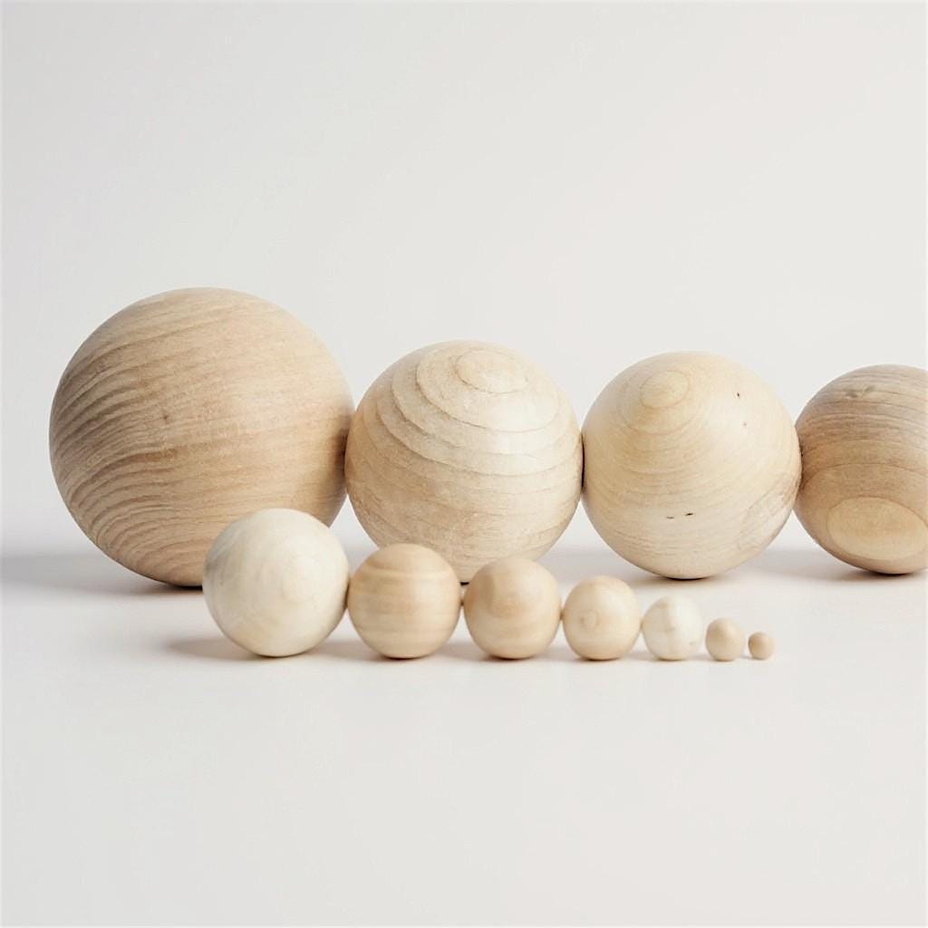Math Game Pieces Wooden Sorting Activity Educational Material Collection Natural Wood Spheres Learning Resources Kit Smooth Round Beads Various Sizes Available Counting Practice Tools Classroom Teaching Supplies Montessori Inspired