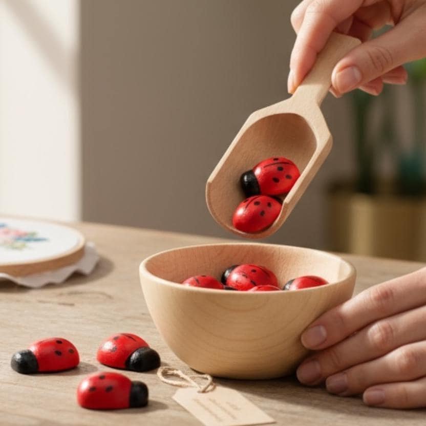 Bath Salt Scoop – Natural Wood Handcrafted Measuring Spoon