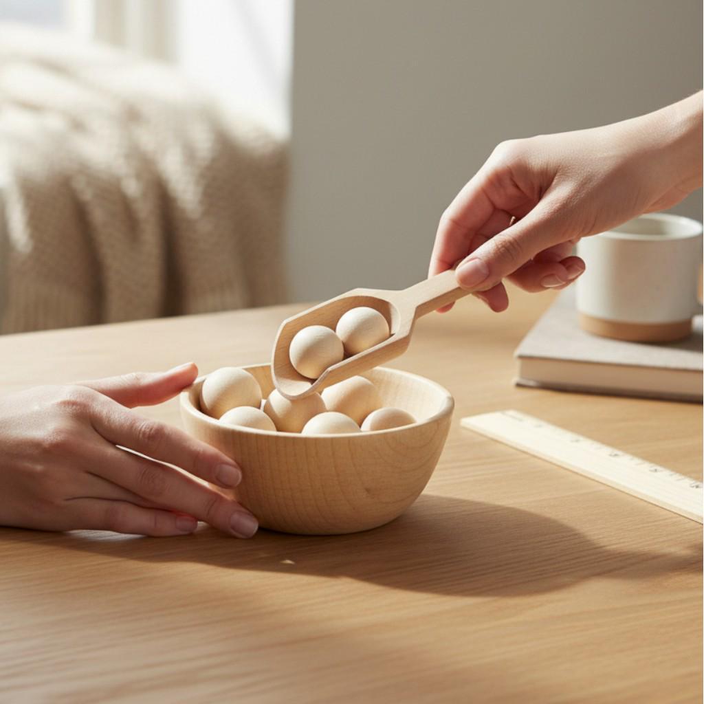 Bath Salt Scoop – Natural Wood Handcrafted Measuring Spoon
