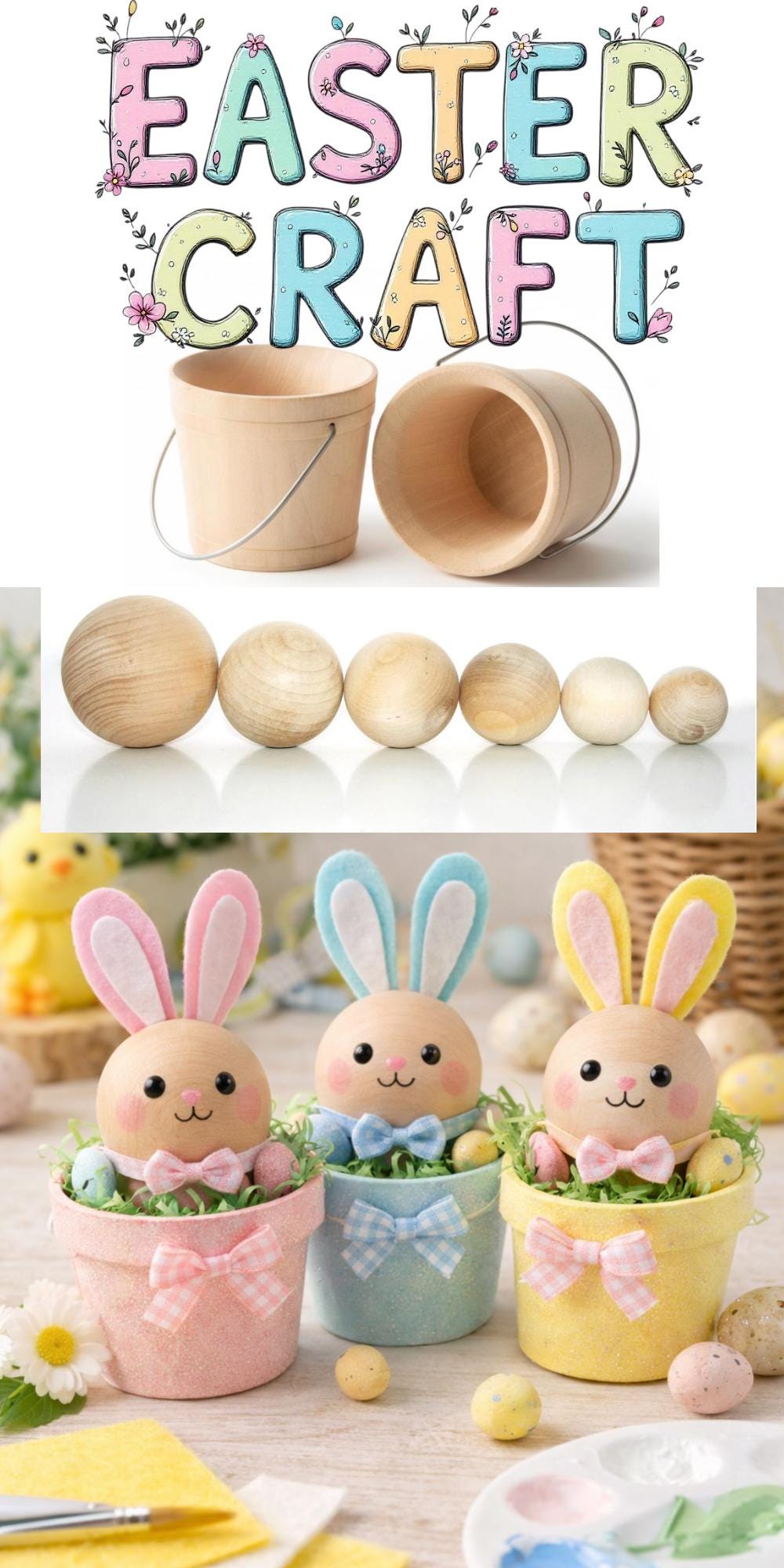 Wooden Craft Ball – Unfinished Natural Sphere for Sorting Games
