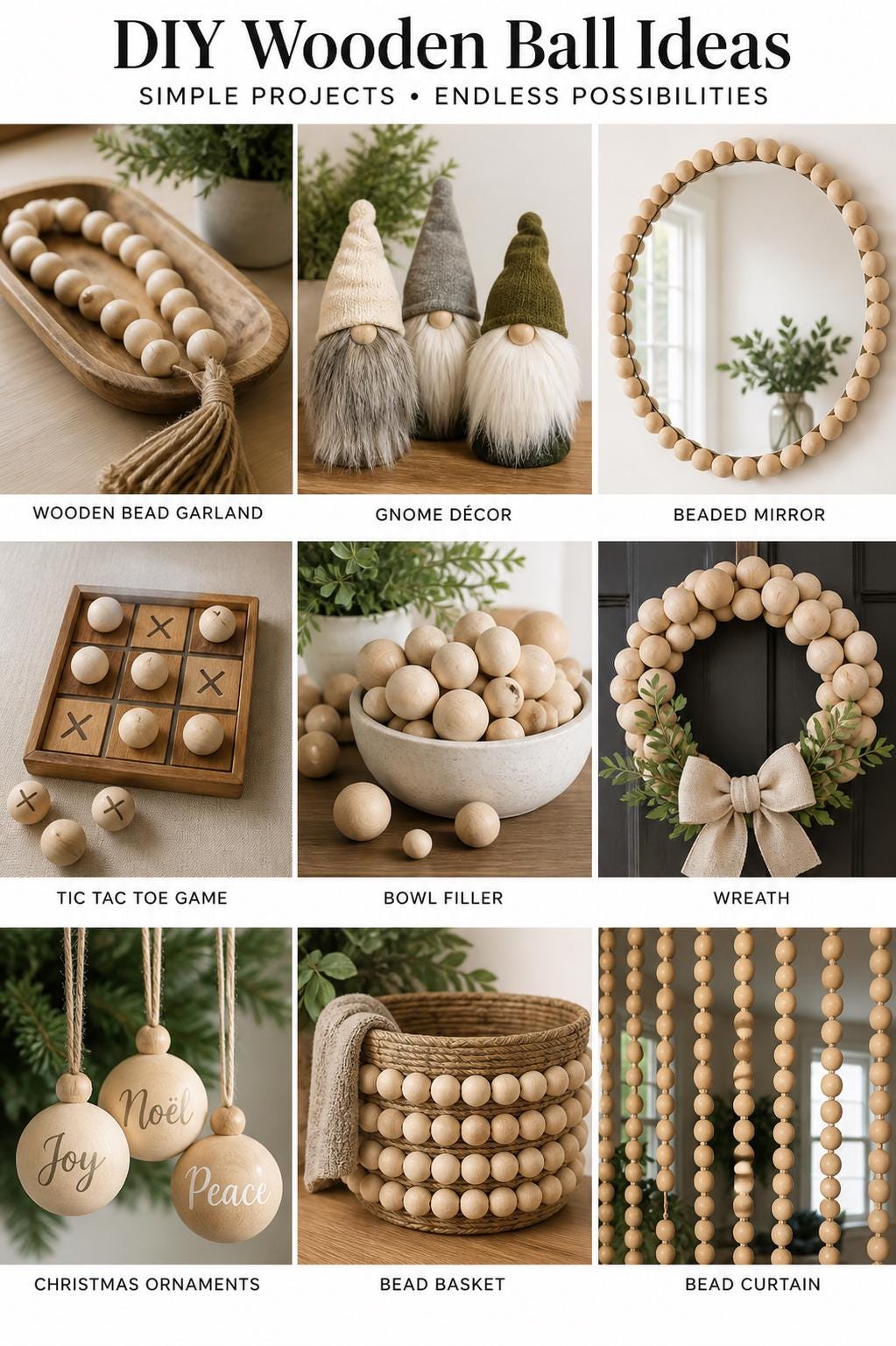 Smooth Wooden Sphere Unfinished Craft Ball Natural Birch Bead Sensory Play Material Educational Learning Tool Montessori Activity Game Sorting Exercise Math Manipulative DIY Painting Project Creative Supply Fine Motor Skill Development