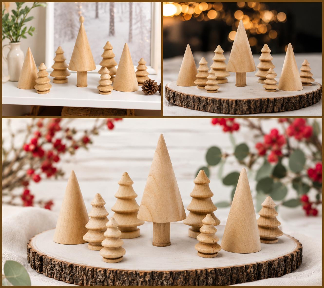 Wooden Ring Cone – Unfinished Maple Waldorf Craft Jewelry Holder