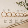 Natural Maple Wood Ring Craft Supply Macrame Project Materials DIY Handmade Creation Base Unfinished Wooden Blank Ring Safe Baby Teething Toy Component USA Made Chemical Free Smooth Sanded Finish Bulk Craft Supplies Wedding Decoration