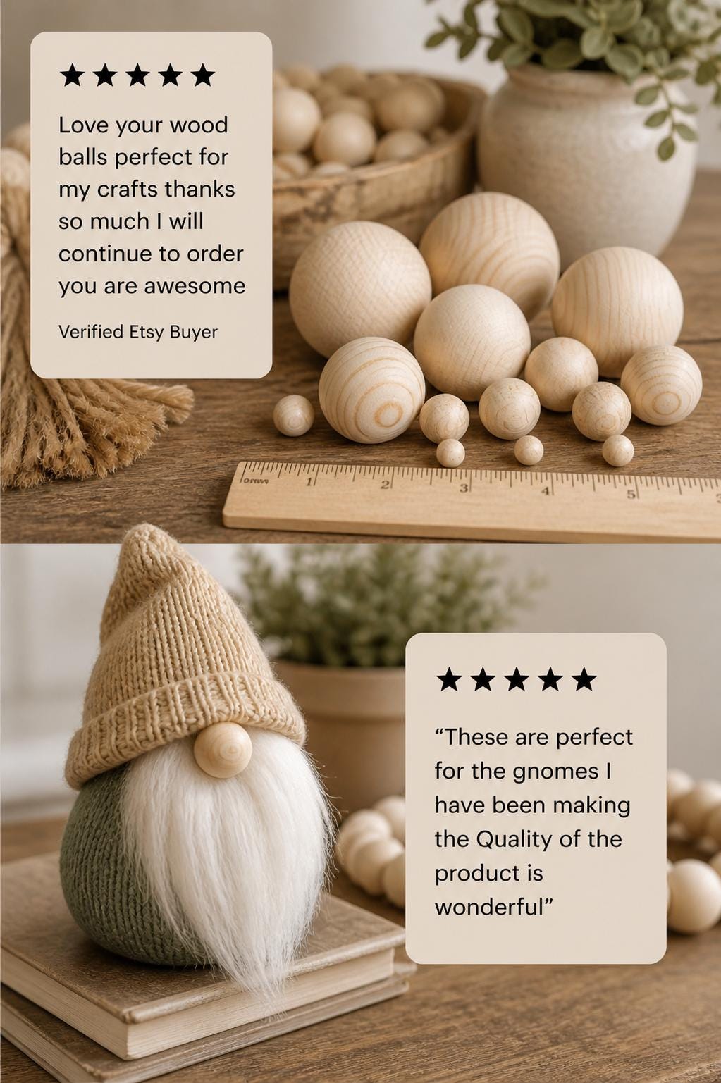 Wooden Craft Ball – Unfinished Natural Sphere for Sorting Games
