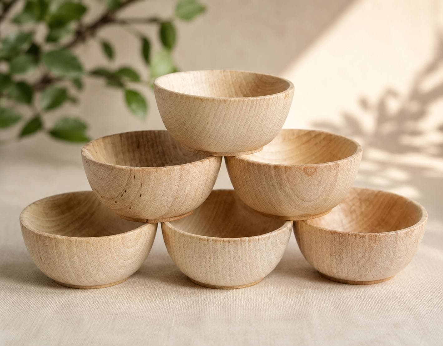 Small Wooden Bowl Handcrafted Natural Wood Jewelry Dish Mini Storage Holder Rustic Farmhouse Home Organization Light Grain Finish Smooth Sanded Safe Handling Kitchen Spice Bowl Montessori Sensory Play Material Educational Tool Minimalist