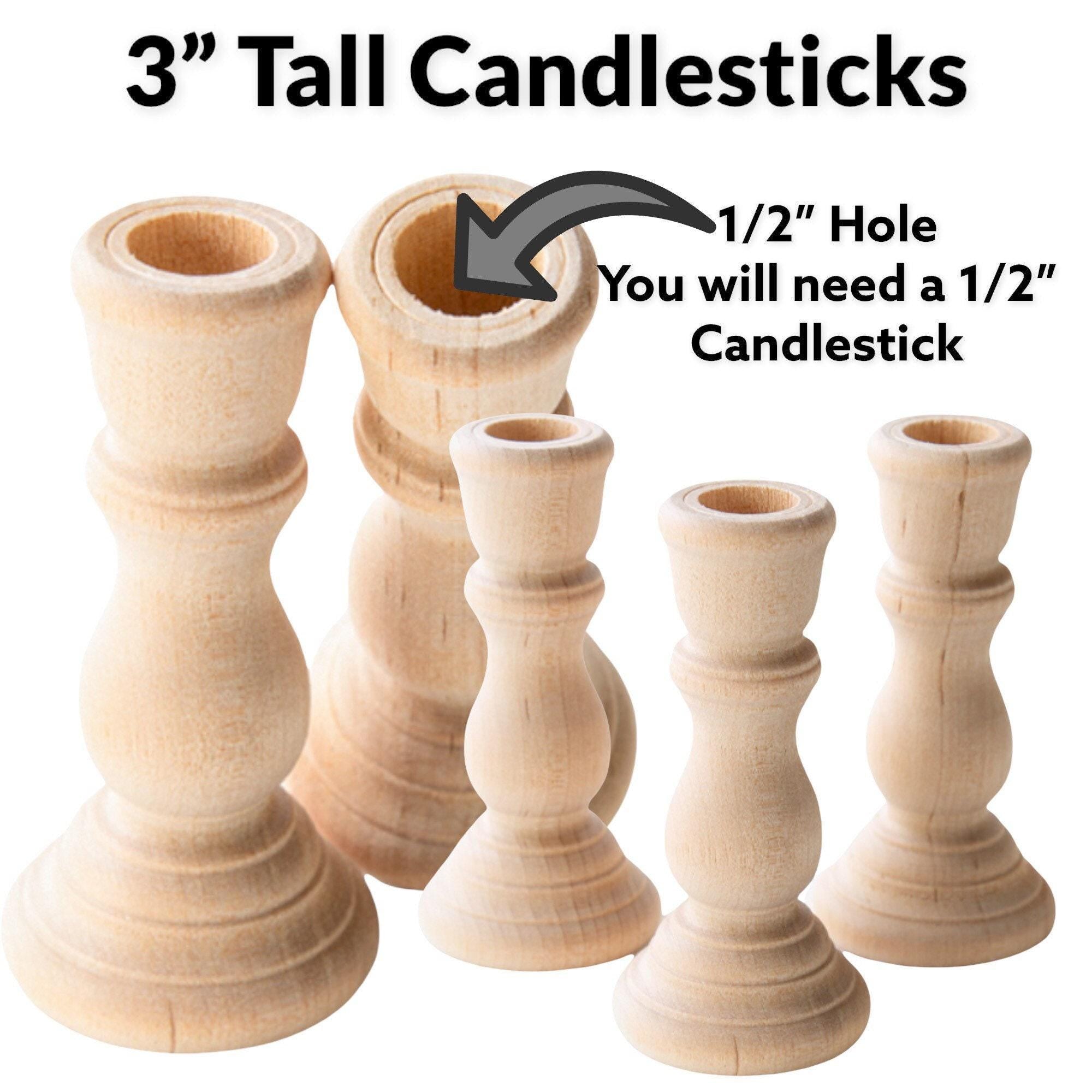 Wooden Candle Holder – Rustic Wedding Centerpiece Farmhouse Taper