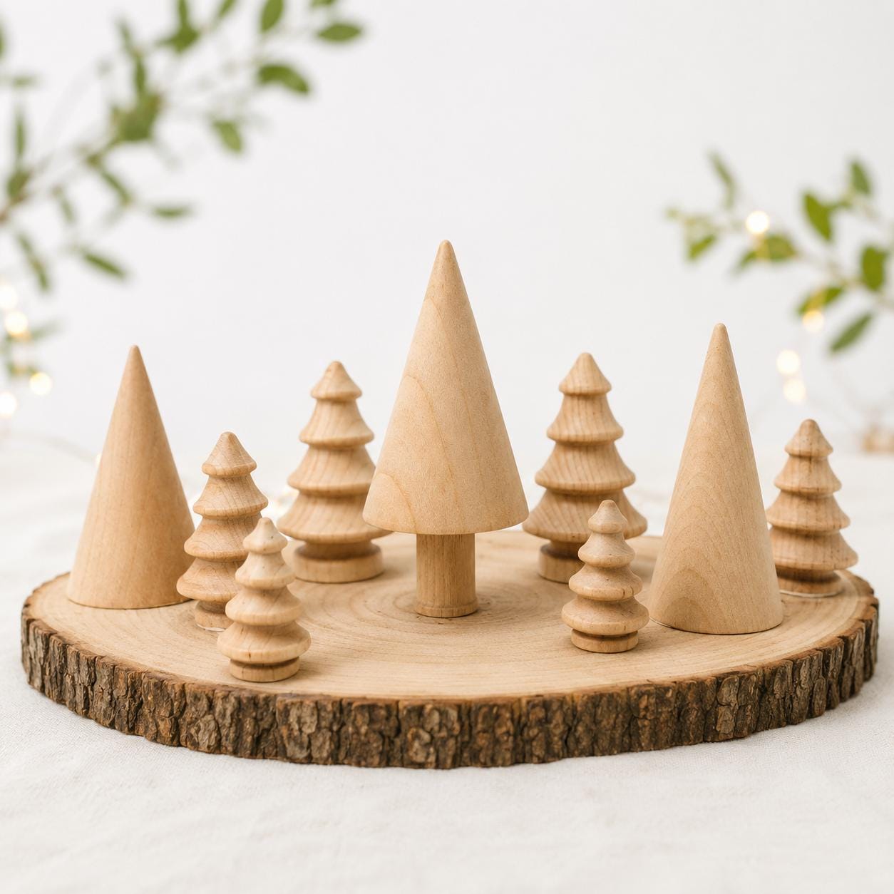 Wooden Ring Cone – Unfinished Maple Waldorf Craft Jewelry Holder