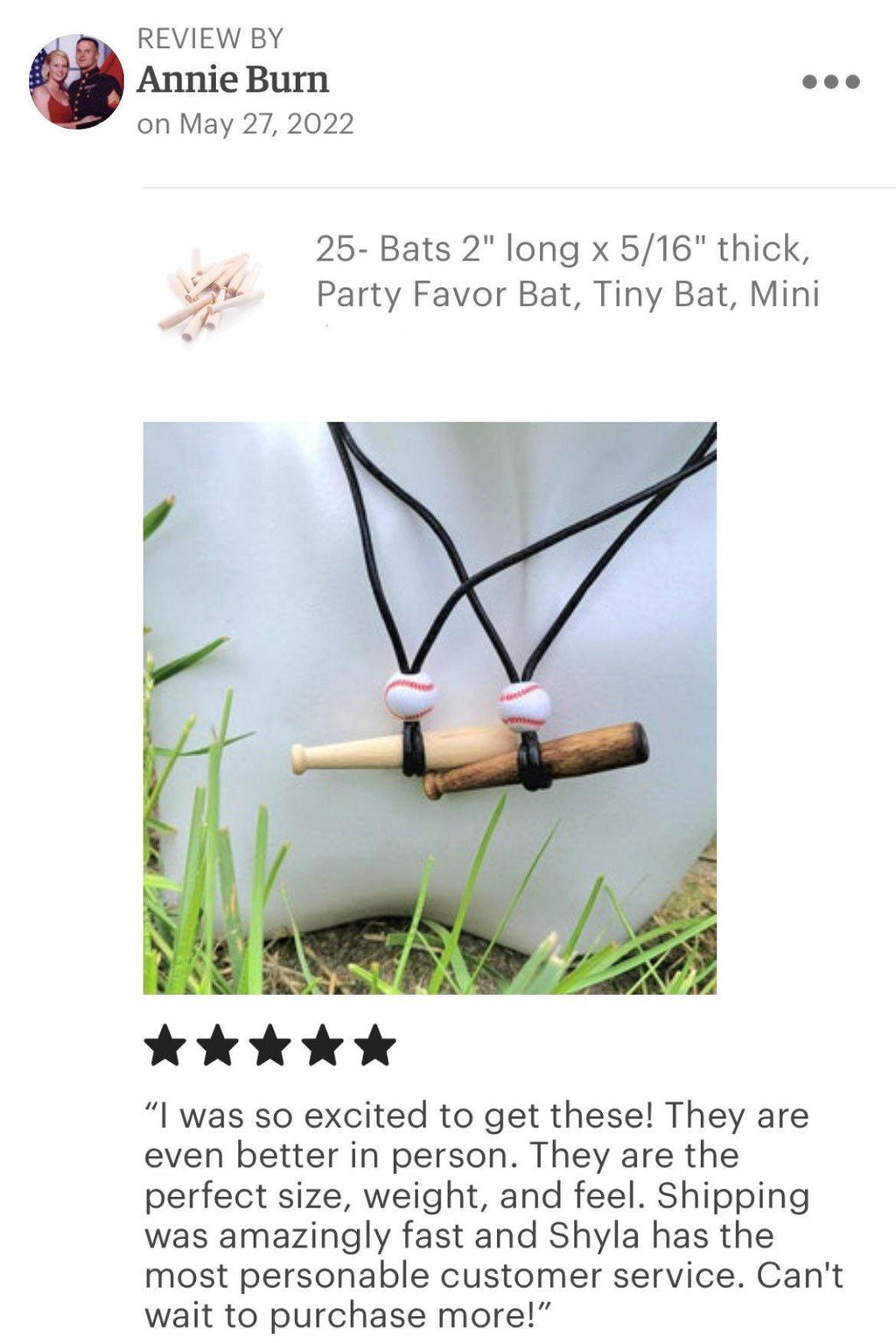 Miniature Baseball Bat – Unfinished Maple Wood Party Favor