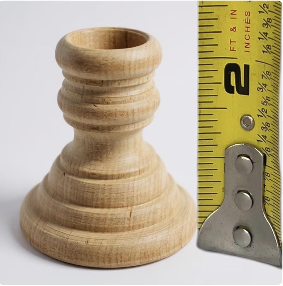 Wooden Candle Holder – Rustic Wedding Centerpiece Farmhouse Taper